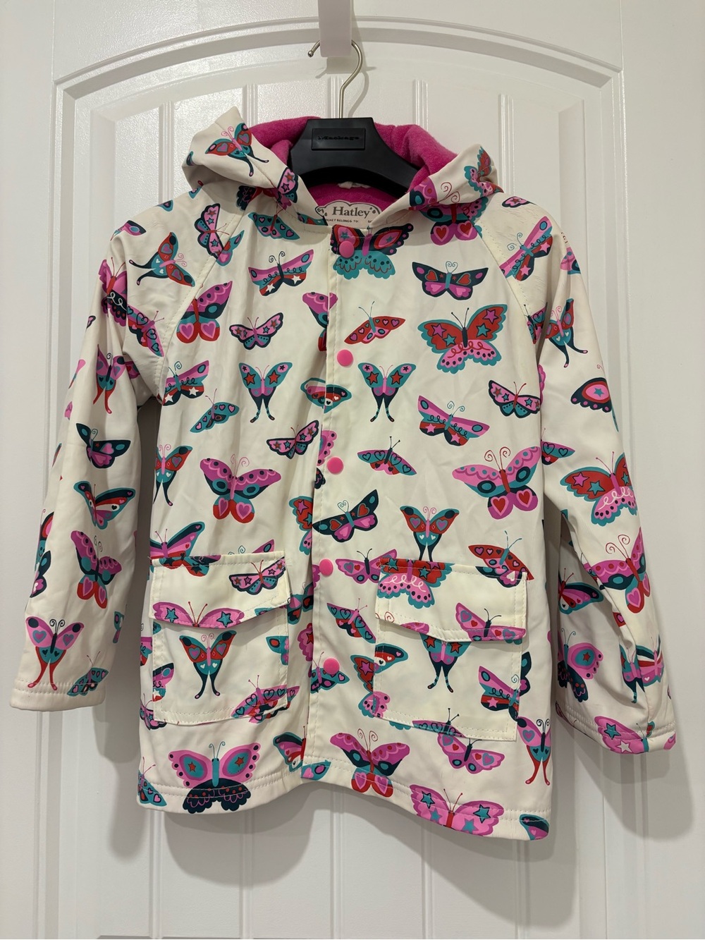 Hatley Butterfly Rain Jacket Size 7